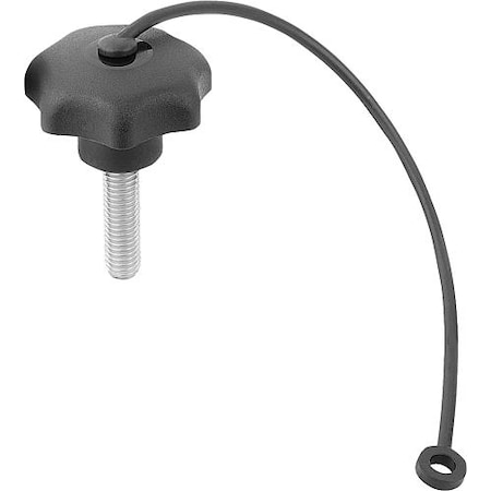 Kipp Star Grips with safety lanyard, ext. thread, style LS, inch K0155.7A41X20